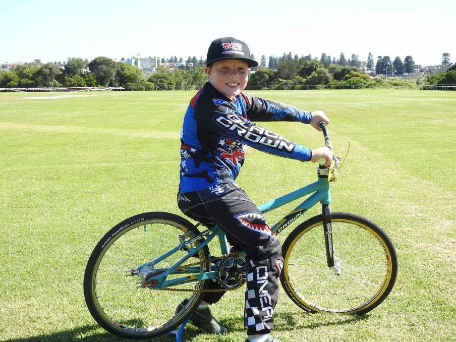 HAVING FUN: Warrnambool rider Xavier Keilar travels regularly for BMX competitions. He is preparing for the Australian titles in May 2019.