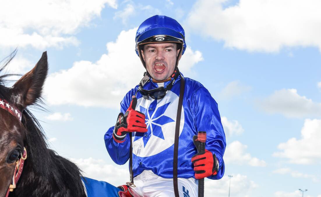 THUMBS UP: Horsham jockey Dean Yendall was rapt to win race seven for Darren Weir. Picture: Getty Images
