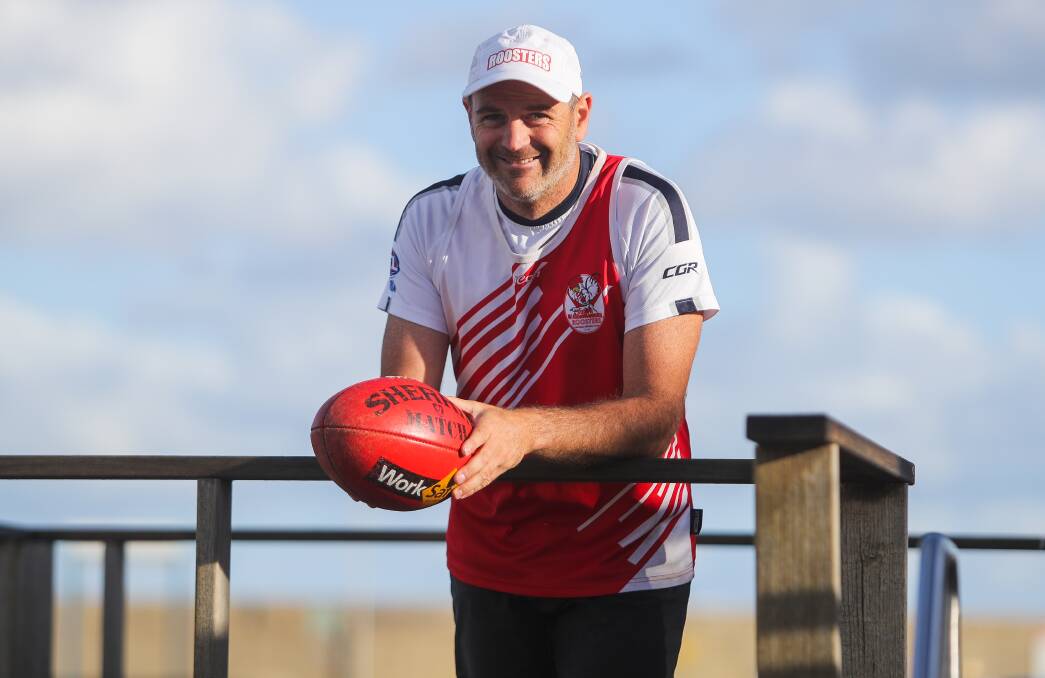 SETTLING IN: New South Warrnambool coach Mat Battistello is ready for his first season at the helm. He is happy with the Roosters' dedication and application to pre-season training. Picture: Morgan Hancock 