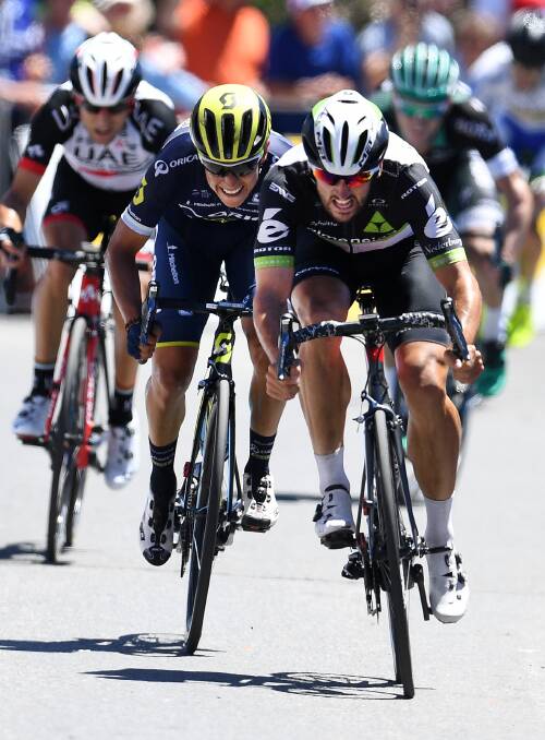 BIG NAMES: World-class rider Esteban Chaves (left) is likely to race in the 2018 Jayco-Herald Sun Cycling Tour which will include Warrnambool. Picture: AAP