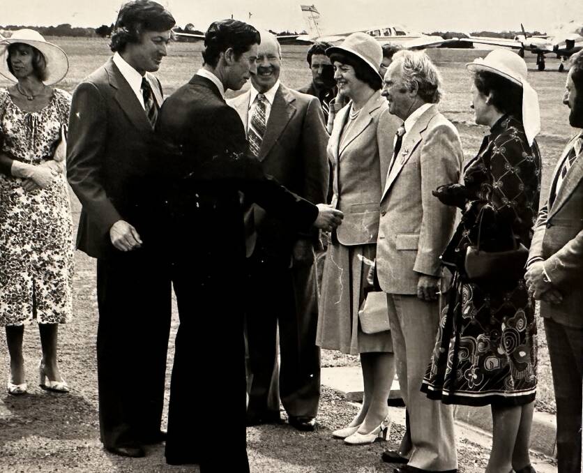Former MP and member for Warrnambool Ian Smith escorts then Prince Charles on his visit to Tower Hill and Warrnambool in 1977. Click to read our special feature