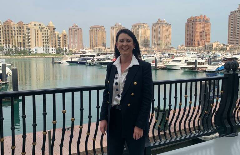 Julie Laughton in Doha, where she is currently based.