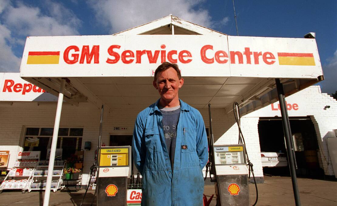 Part of the town: Former Derrinallum service station owner Geoff Henderson pictured in 1998. Picture: Ray Kennedy