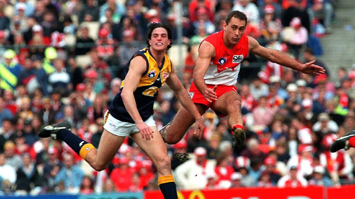 Former South Warrnmabool player Wayne Schwass during his time with the Sydney Swans.
