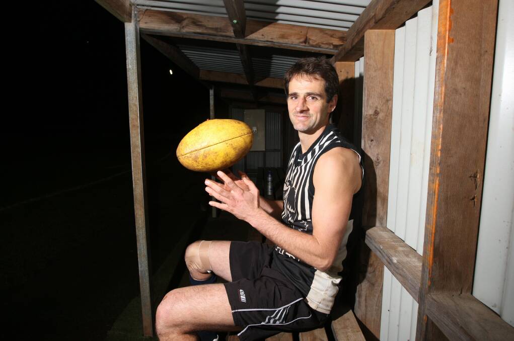 FAMILIAR FACE: Matt Sinnott during his playing days with Camperdown. He played 276 senior matches for the Magpies.