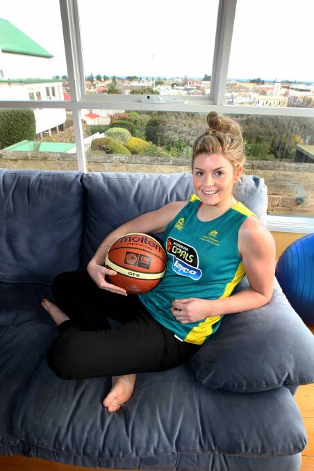 GREEN AND GOLD: Warrnambool's Nicole Gynes, then Hunt, represented the Australian Opals in 2011.
