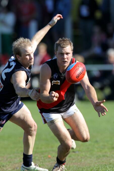 FLASHBACK: A fresh-faced Louis Cahill represented Cobden in the 2012 Hampden league grand final against Warrnambool at Reid Oval. 