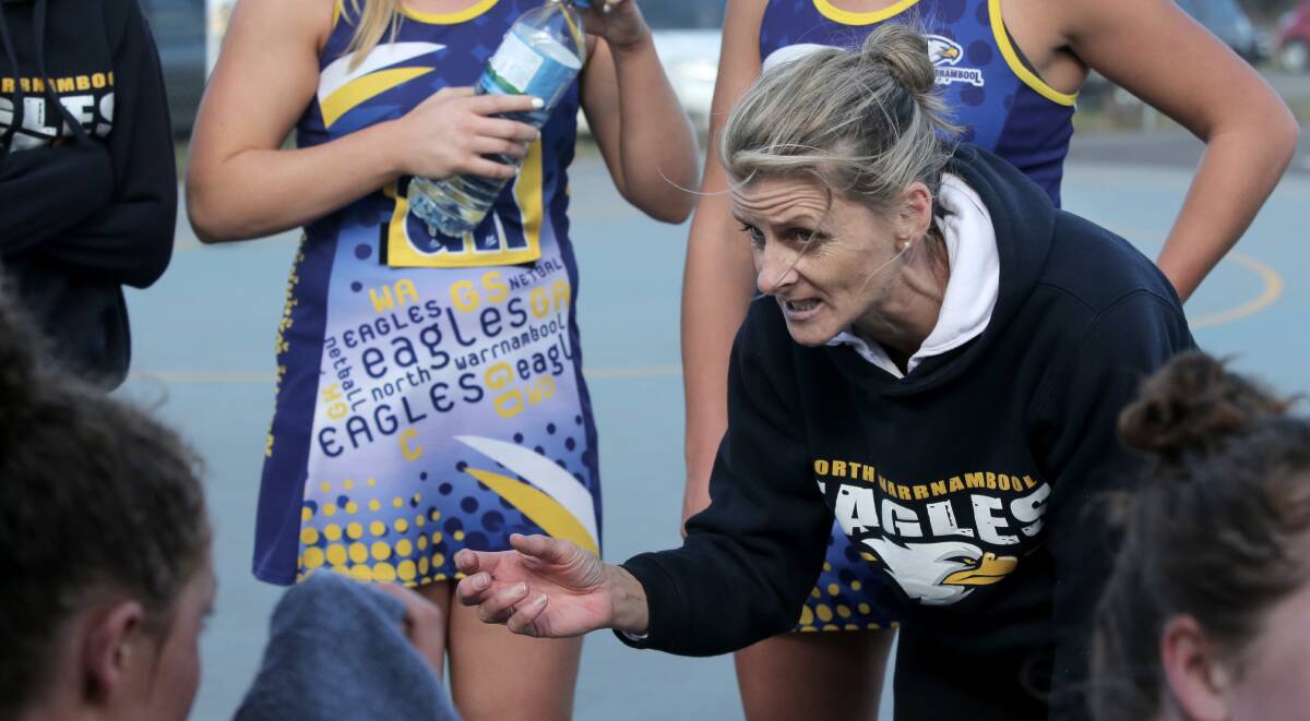 HISTORY: New Camperdown coach Sharon Kenna during her time at North Warrnambool Eagles.Picture: Rob Gunstone