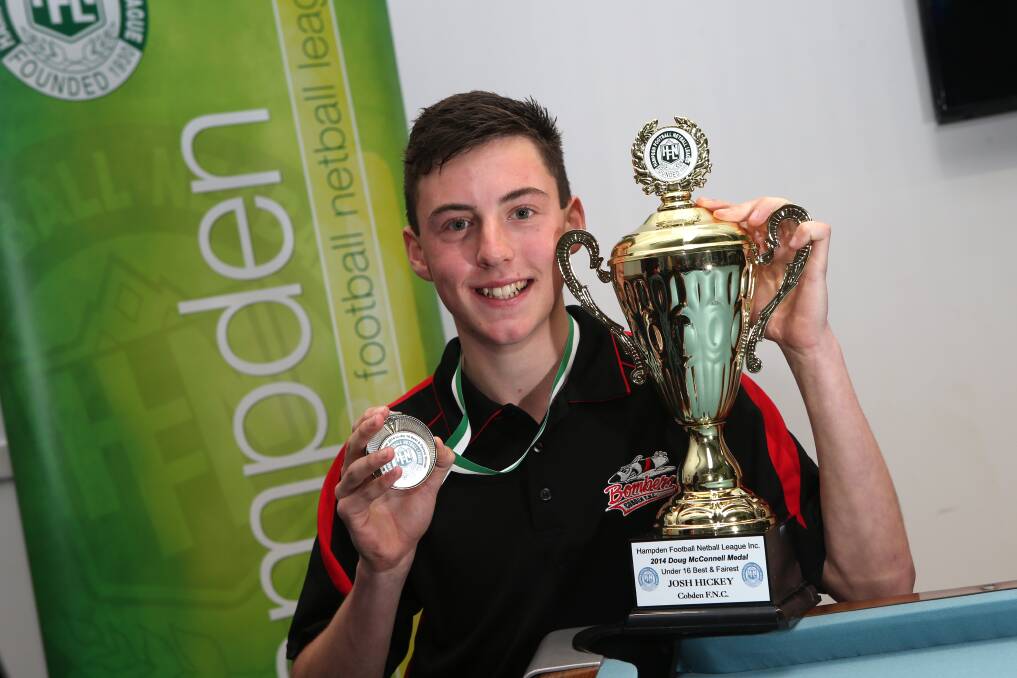 TALENTED: Josh Hickey won the Hampden league's under 16 best and fairest in 2014. 