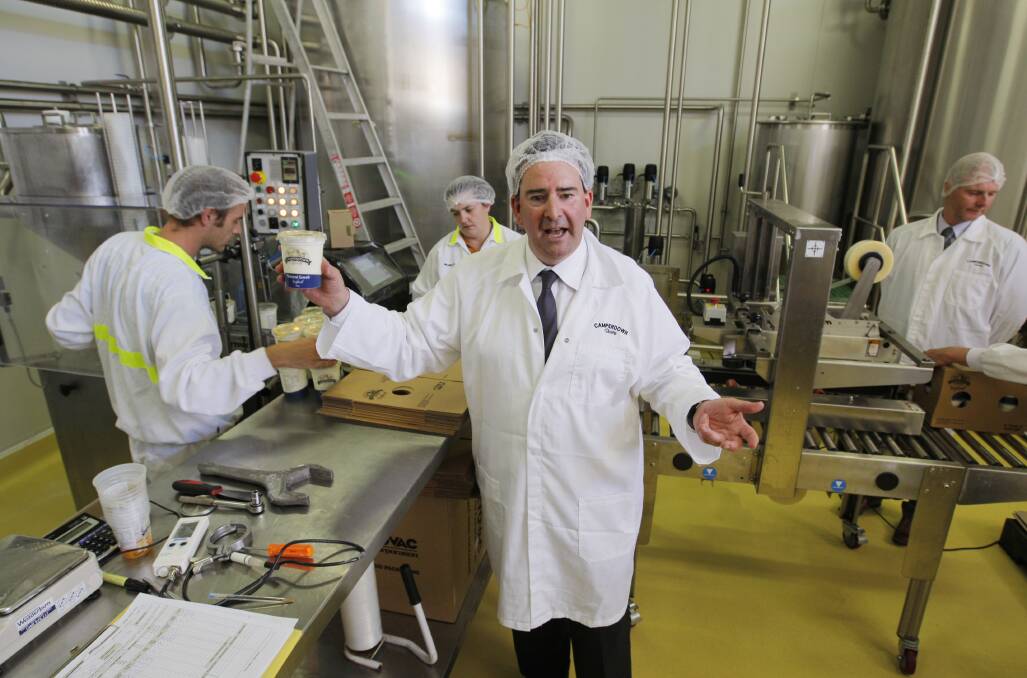 New venture: Camperdown Dairy Company CEO Peter Skene says it is building an infant formula plant in Camperdown. 