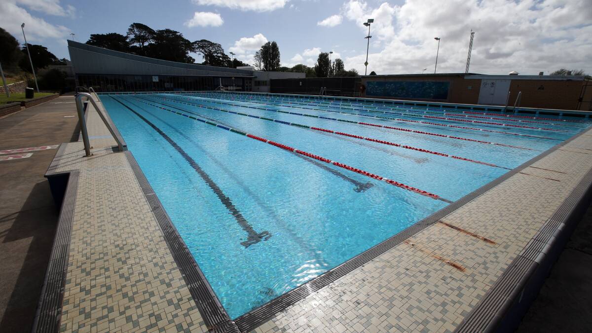 Warrnambool Aquazone centre outdoor pool is full with water ready for opening next Saturday 15th November.Aquazone Service Manager Ray Smith. 141105DW11 Picture: DAMIAN WHITE