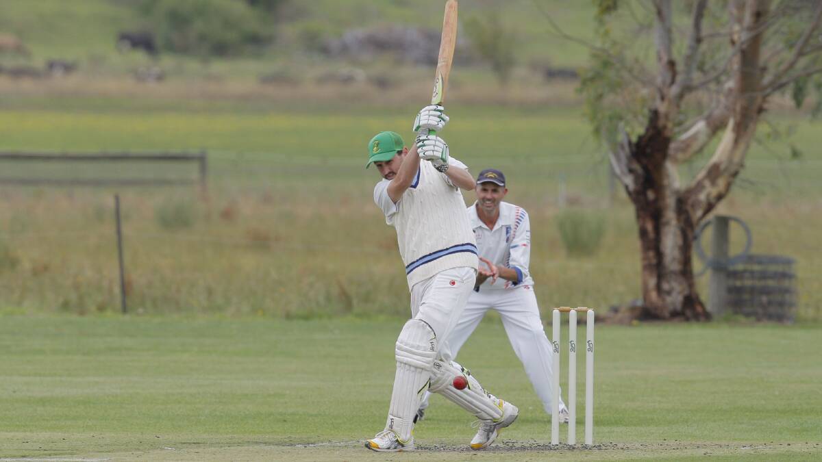 Piling on runs: Bookaar batsman Simon Baker is a major obstacle in the way of Noorat's chances of securing fourth. Picture: ANGELA MILNE