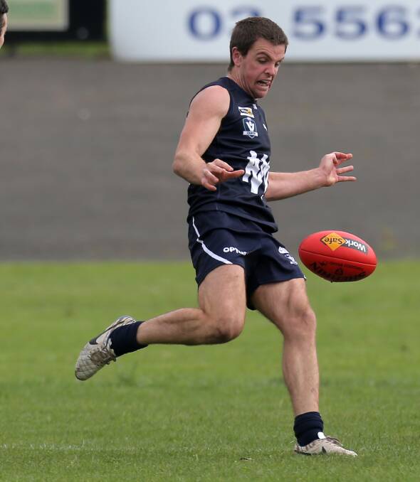 BLUE BACK?: Warrnambool is hopeful Brendan Moore will return for his first game this season when the Blues take on Terang Mortlake on Saturday. Picture: Rob Gunstone