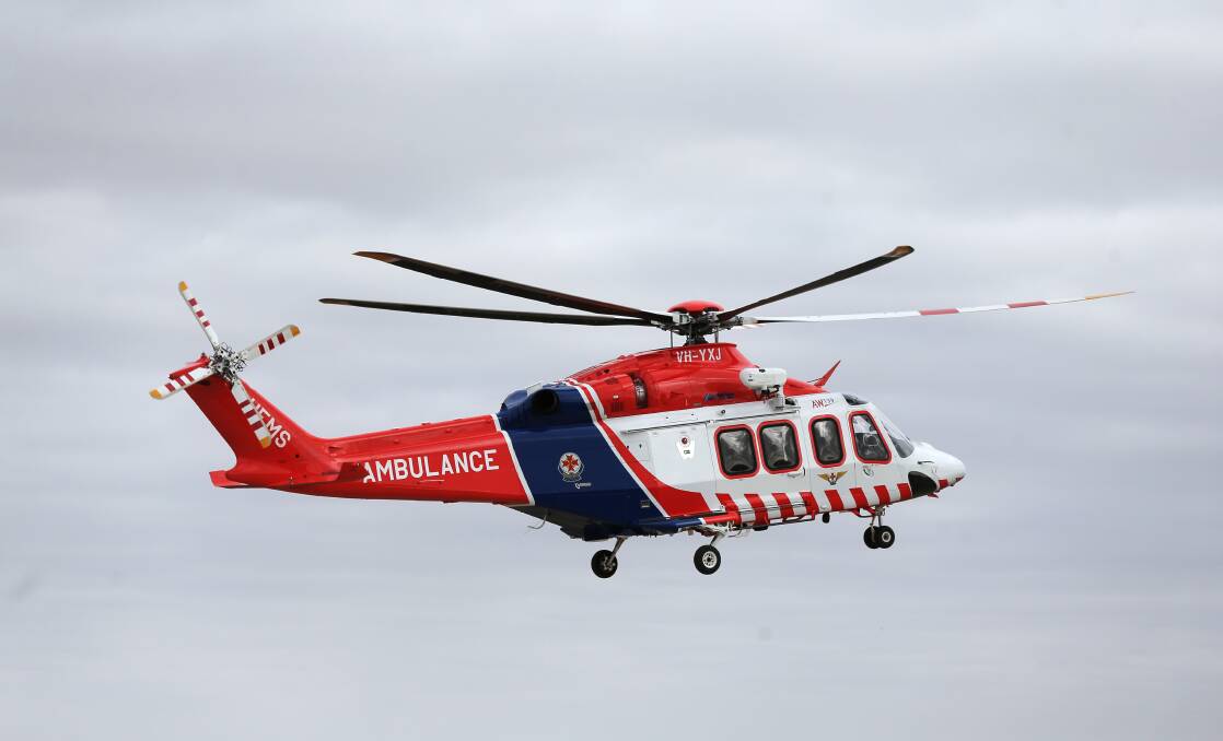 Critical: The man was airlifted to the Royal Melbourne. Picture: Rob Gunstone