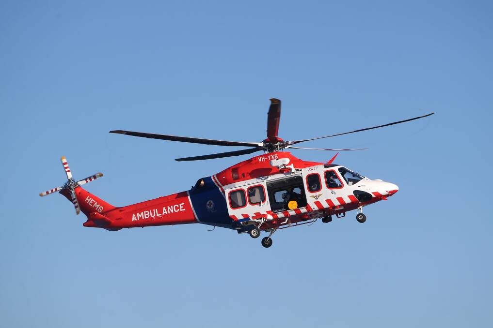 HURT: A man was flown to Melbourne with serious injuries on Saturday.