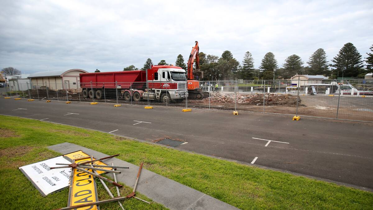 Redevelopment: Construction is underway at the Port Fairy wharf. The project is due for
completion by late next year. Picture: Amy Paton