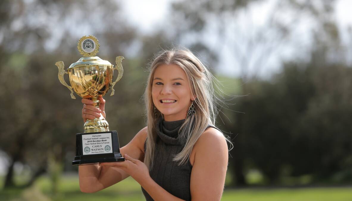 THE BEST: Carly Watson won the Hampden league best and fairest in 2016 when she was still a teenager. Picture: Vicky Hughson