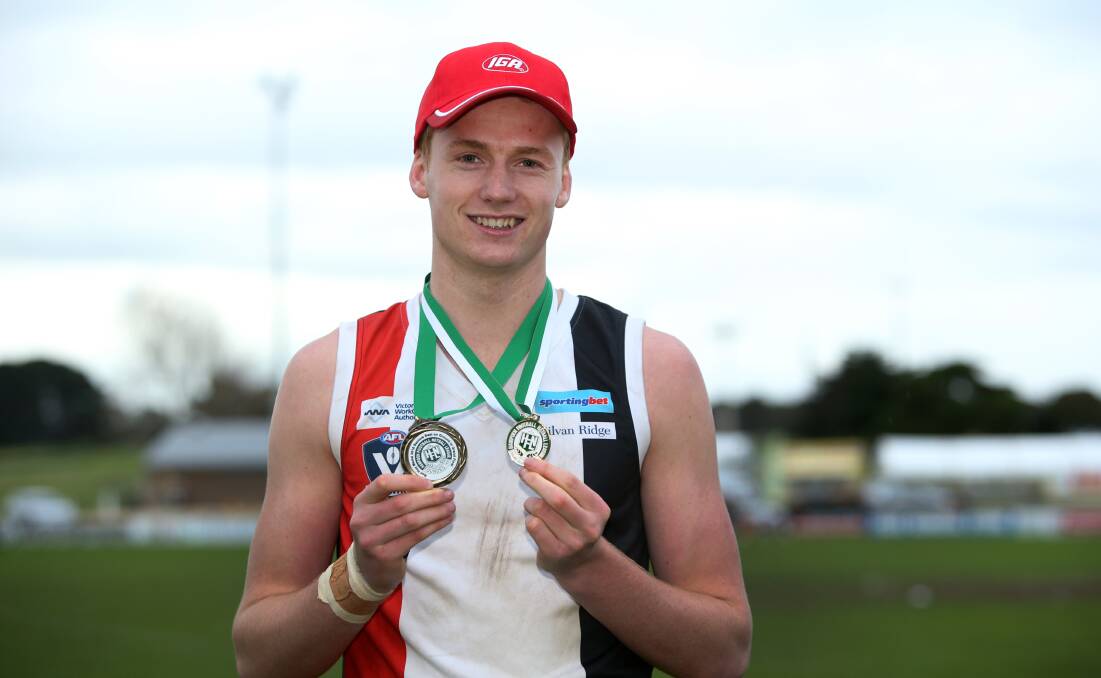 EARLY IMPACT: Soon-to-be AFL debutant Willem Drew was named best on ground in Koroit's 2016 Hampden league grand final win.
