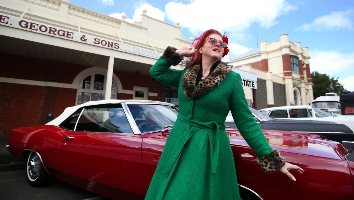 Pin-Up Girl: Helen Berting is organising the inagural Vintage Pin-Up competition at the Port Fairy Vintage Weekend. Picture: Amy Paton