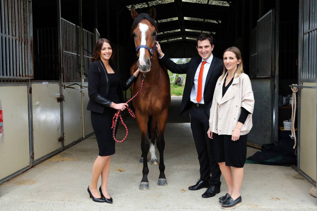 LET'S GO RACING: Aime Sandri, Steve Aberline and Angie Paspaliaris, from the Young Professionals Warrnambool are organising a marquee at the Dunkeld Races.