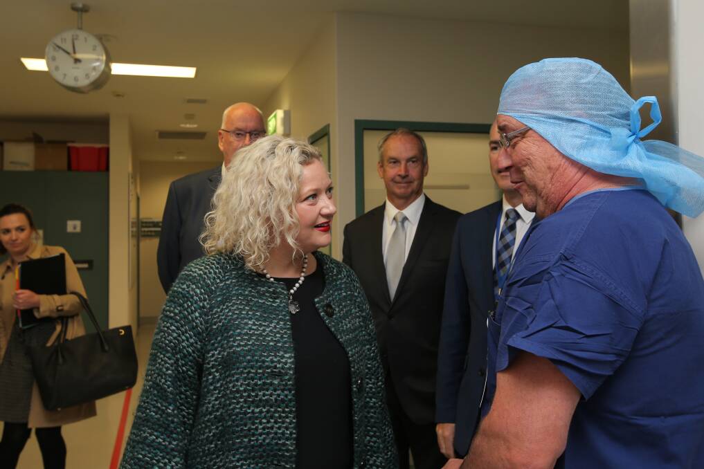 Seeing first-hand: Health Minister Jill Hennessy toured the Warrnambool Base Hospital emergency department when she visited in December 2016.
