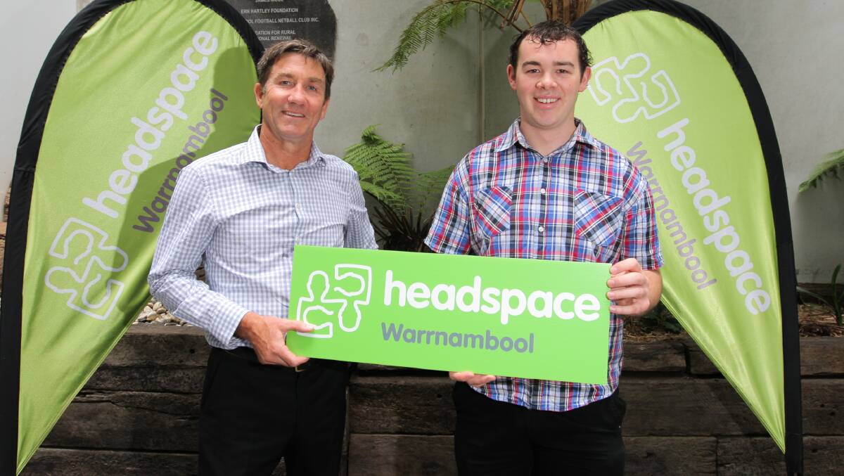 Michael Hoffman and Sam Maloney who are the new faces of Headspace Warrnambool. Picture: Morgan Hancock