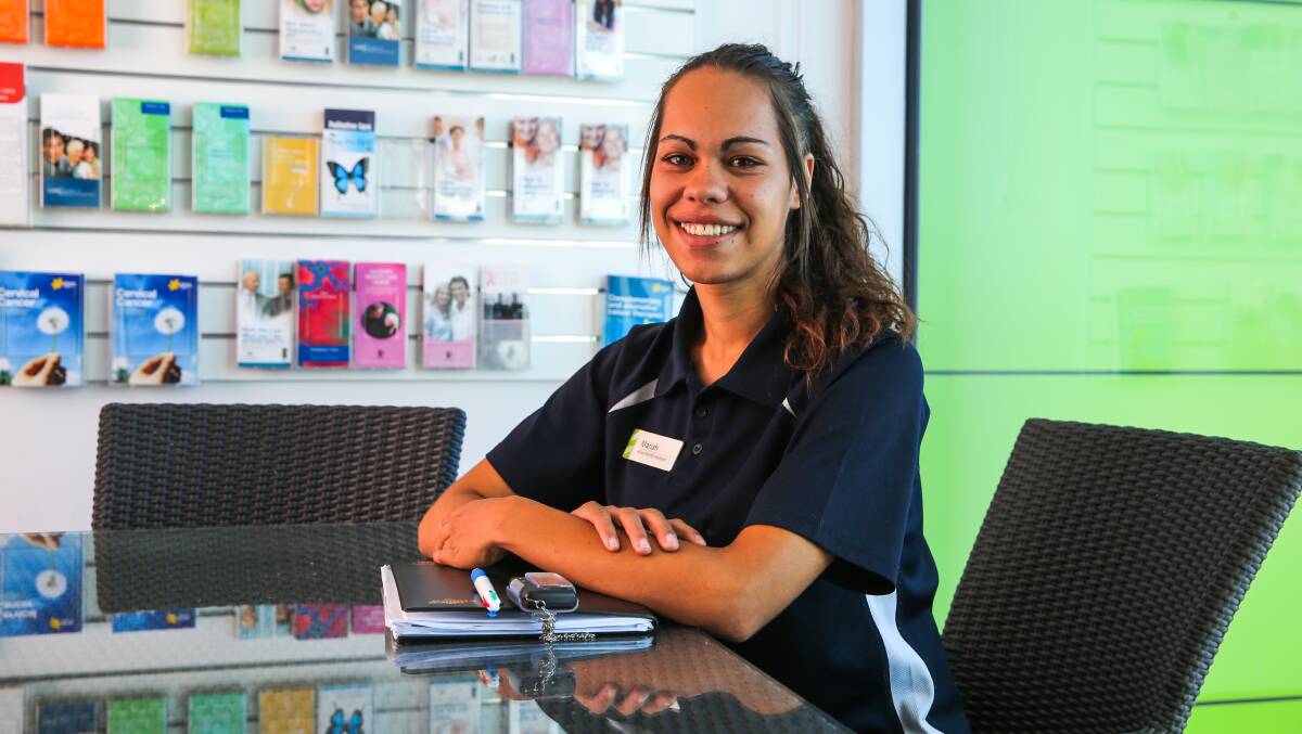 BRIGHT FUTURE: Warrnambool's Mariah Briggs is studying certificate IV in allied health and works at South West Healthcare. Picture: Rob Gunstone