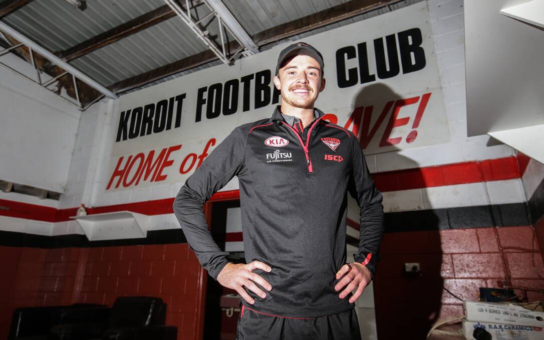 COMEBACK TRAIL: Koroit export Marty Gleeson has overcome a serious foot injury which wrecked his 2018 AFL season. The defender will return via Essendon's VFL side on Saturday. 