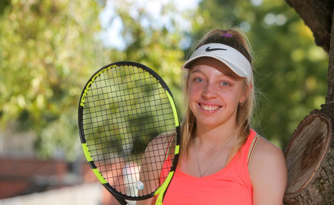 Rising star: Hamilton's Willow Sainsbury has made a promising start to the Tennis Victoria Inter-regional Country Championships. Picture: Rob Gunstone