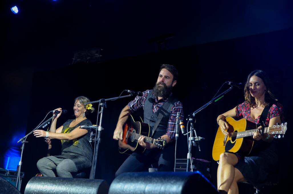 The Waifs on stage at the Port Fairy Folk Festival in 2017.Picture: Rob Gunstone