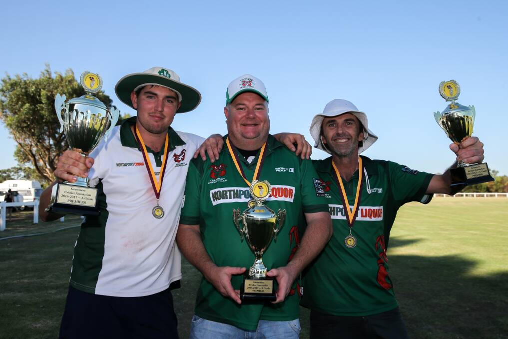 THE ULTIMATE HAT-TRICK: Killarney claimed an historic cleansweep of Grassmere Cricket Association premierships, winning in A grade, B grade and C grade on the weekend. Picture: Rob Gunstone