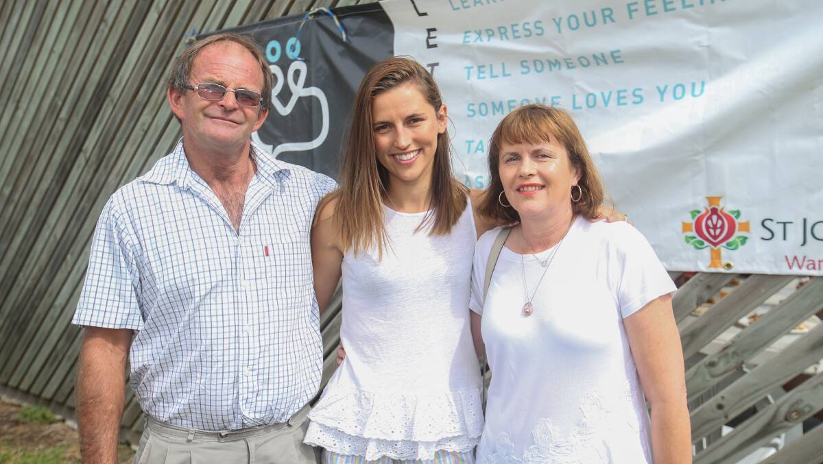 Sam Fitzgibbon's father Michael, sister Sophie and mother Jane, who founded the Lets Talk initiative in memory of Sam who took his own life, want to break the stigma of talking about mental health in the community. Picture: Amy Paton