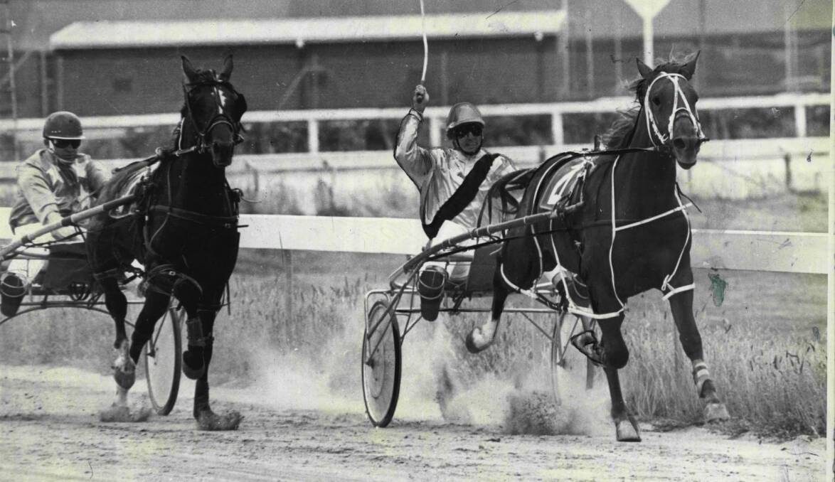 From the archives: Gammalite in the lead on May 4, 1979. The legendary horse was foaled in 1976 to parents Thor Hanover and High Valley (mare).
