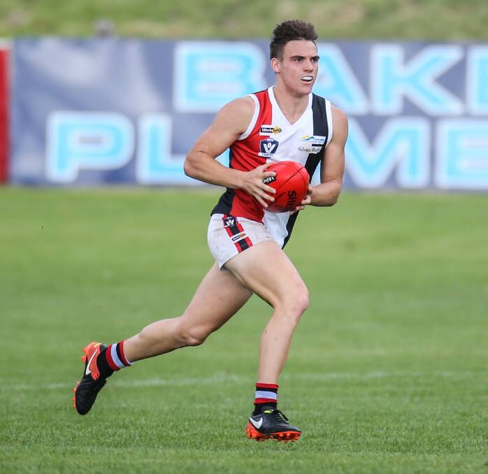 HOME SWEET HOME: Premiership Saint James Gow is happy to be back at Koroit after a stint with VFL club Geelong and Geelong league club Bell Park. He will run through the Saints' midfield in 2019.