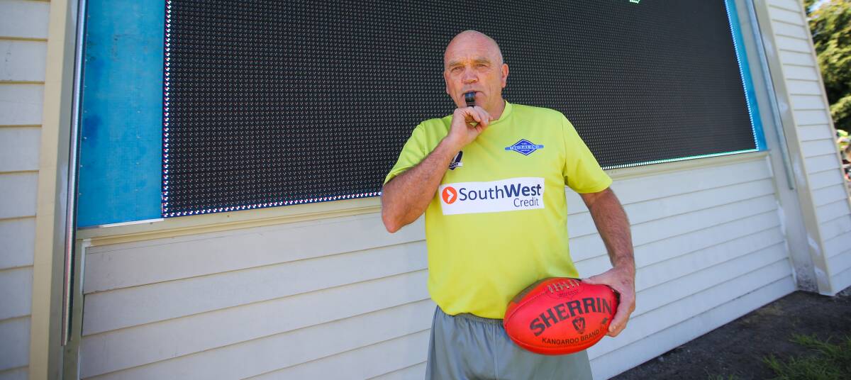 NEW TRADE: Hugh Worrall now keeps fit by umpiring for the Warrnambool and District Umpires Association. Picture: Morgan Hancock
