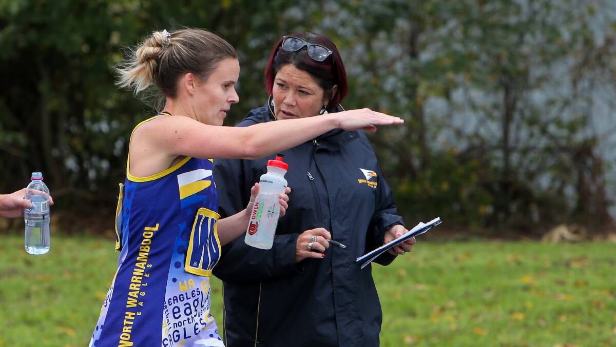 PLAN OF ATTACK: North Warrnambool coaches Elisha Carter and Jody Roth are looking forward to the test of taking on top team Koroit. Picture: Rob Gunstone