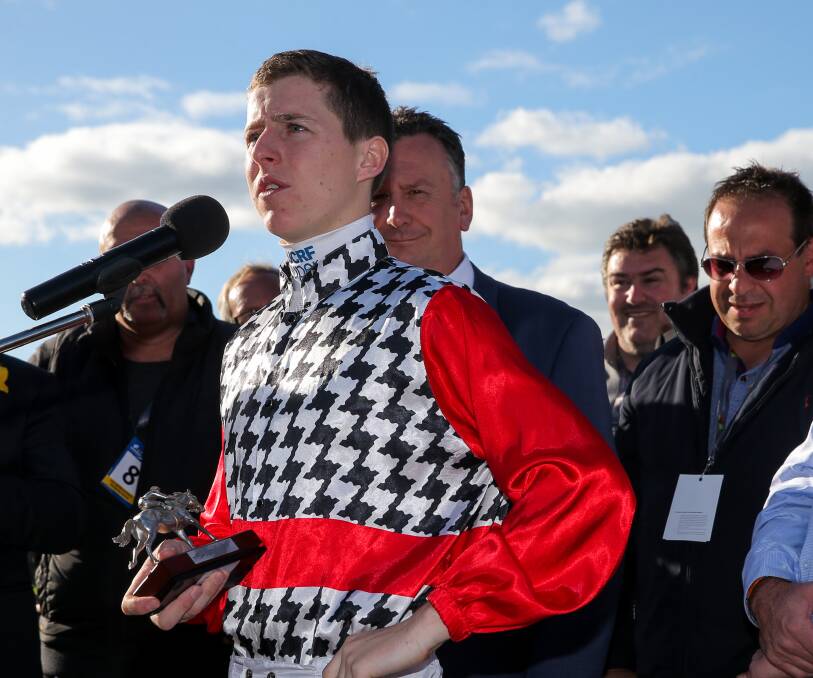 NEVER IN DOUBT: Hoop Damian Lane was rapt with High Church's run in the Warrnambool Cup. Picture: Rob Gunstone