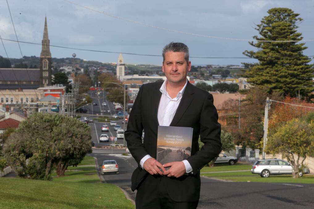 FILL ME OUT: Warrnambool City Council economic development and investment manager Shaun Miller is launching a comprehensive business survey. Picture: Rob Gunstone
