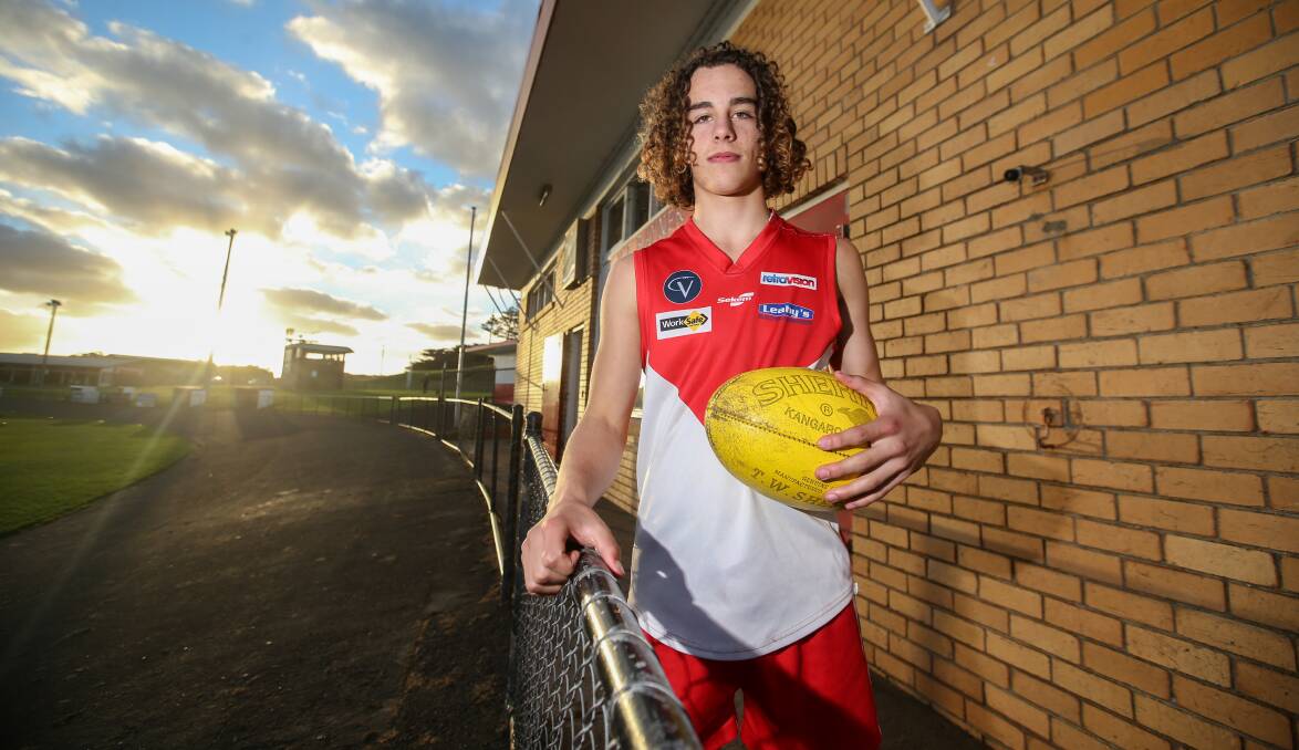 FAMILY MOMENT: South Warrnambool footballer Marcus Herbert will make his Hampden league senior debut on Saturday. His older brother Liam will play his first TAC Cup game on the same day. 