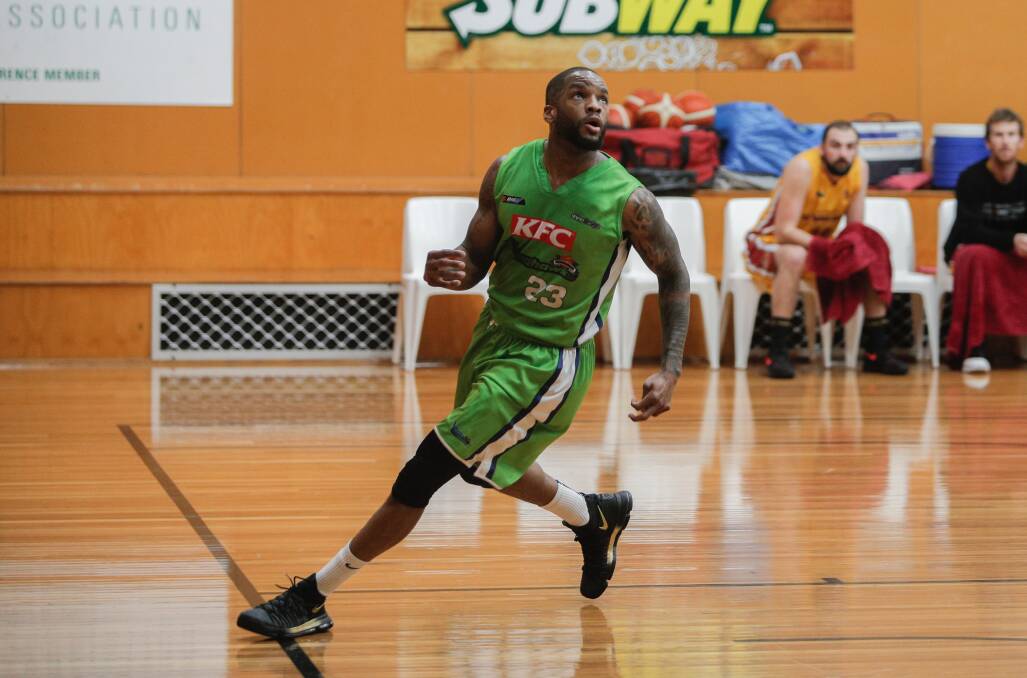 STRIDING OUT: Warrnambool Seahawks player Xavier Johnson-Blount was again among the team's top performers in Saturday's loss to Blackburn Vikings.