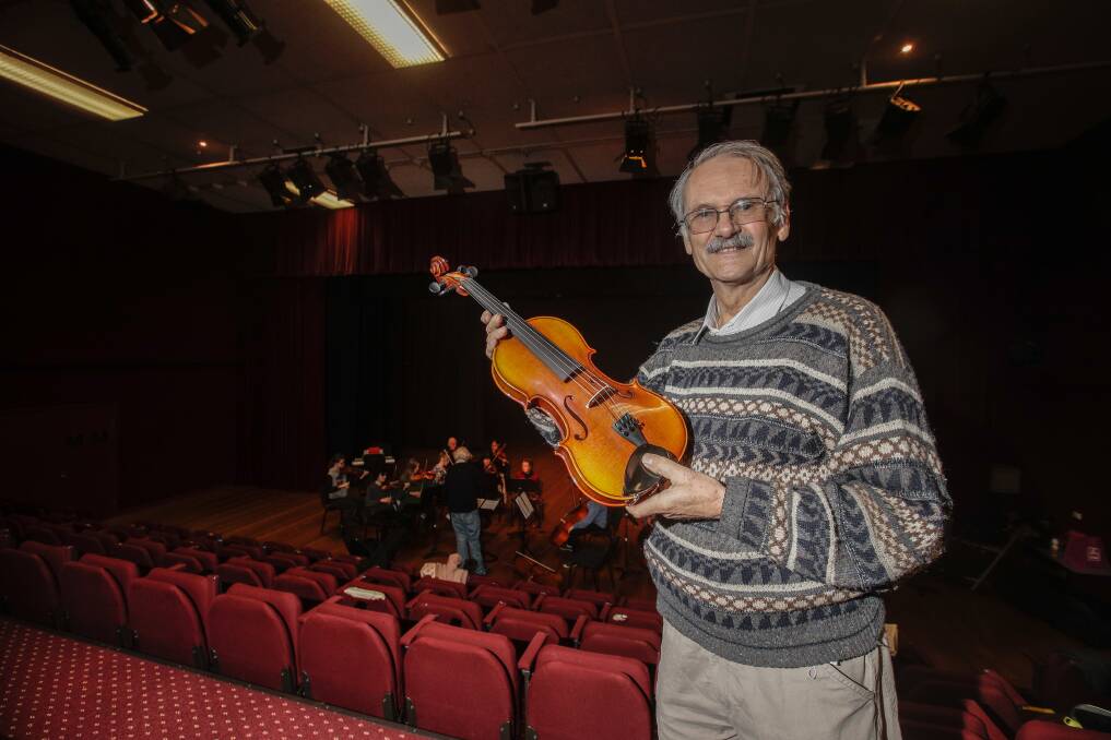 Craftsman: Violin maker John Ferwerda brought his knowledge and experience to the Australian Strings Association festival at Brauer College. Picture: Amy Paton