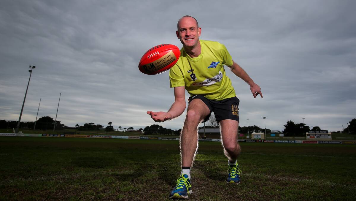 LONG TIME IN THE MAKING: Warrnambool and District football umpire Andrew Lougheed will officiate in his 300th game this weekend. Picture: Rob Gunstone