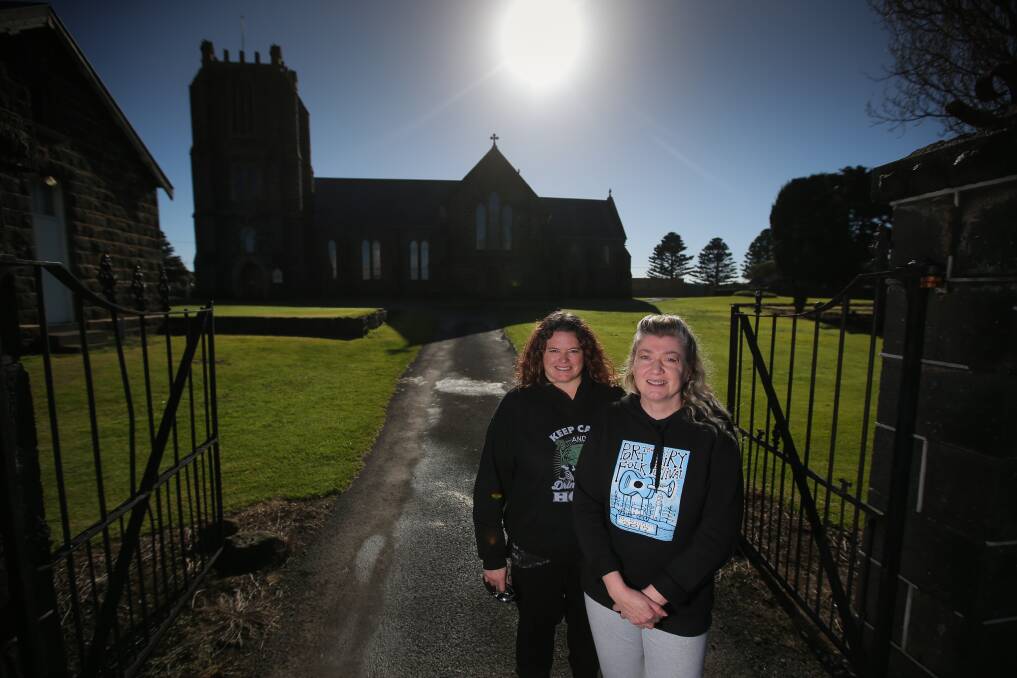 Julie Hoey and Tracie Griffith are part of the Port Fairy Ghost Stories team. Picture: Morgan Hancock