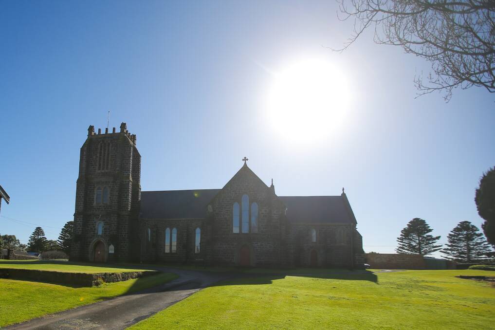 Church Street in Port Fairy, which runs around St John's Anglican Church, could be partially closed under a proposal from Moyne Shire. Picture: Morgan Hancock