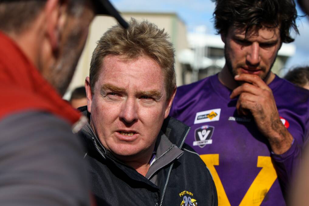 Time out: Port Fairy football coach Brett Evans says his father has been a great model for him over the years - as has thoroughbred racehorse Makybe Diva.