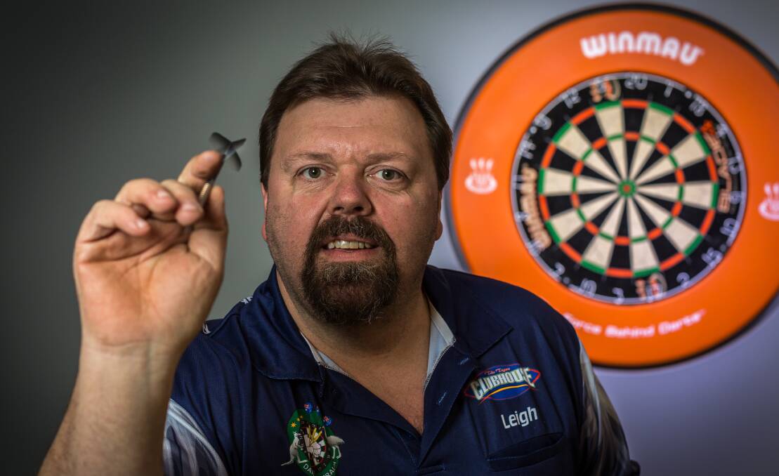 ON TARGET: Warrnambool's Leigh Giblin was part of the triumphant Victorian team at the Darts Australian Championships. Picture: Christine Ansorge