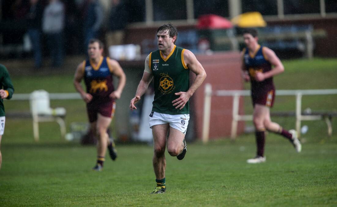 BACK OUT THERE: Old Collegians' defender Xavier Quinlan. Picture: Christine Ansorge