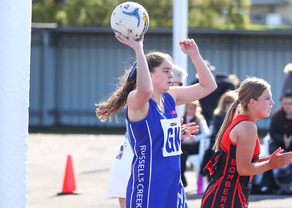 YOUNG STAR: Russells Creek's under 17s goal keeper Kiana Brock was given a go by Thalia Robertson in the Kangaroos' senior ranks on Saturday. Picture: Morgan Hancock