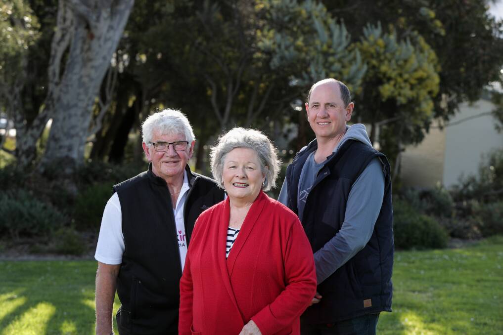 Andrew Suggett, Lyn Lehane and Steve Blundell are all living with Parkinson's Disease. Picture: Rob Gunstone