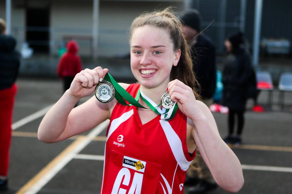 Finals specialist: Eliza Ljubic was named best on court in South Warrnambool's 16 and under premiership triumph. Picture: Morgan Hancock